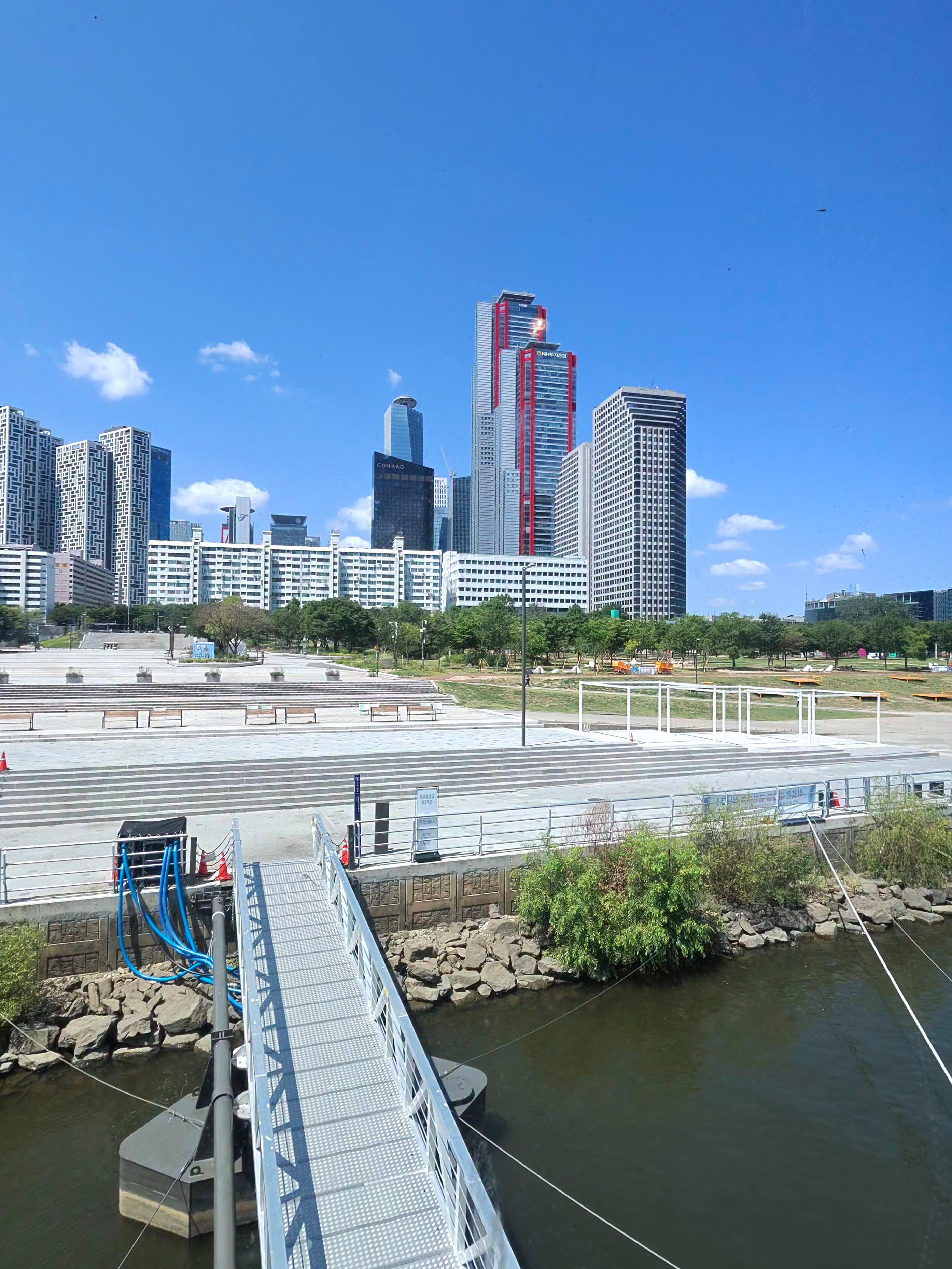 The Seoul skyline during our long layover